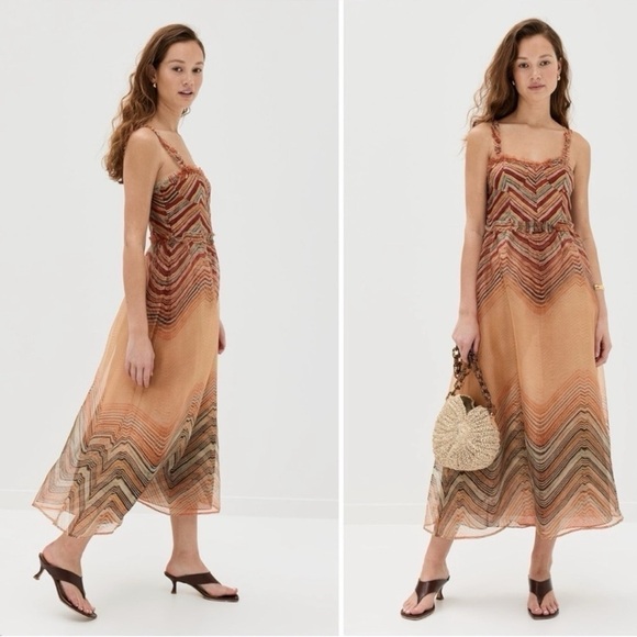 Ulla Johnson Gisele Watercolor Print Silk Sleeveless Midi
Cocktail Dress size 6 - Picture 7 of 12